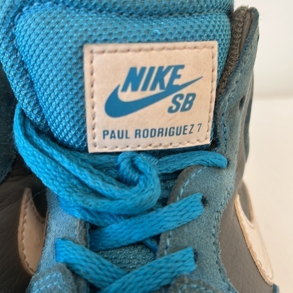 Kids Nike SB High Tops Turquoise Size 13.5 - Picture 5 of 8